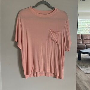 American Eagle Outfitters Soft & Sexy Ribbed Top in peach